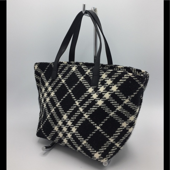 Burberry London Small Wool Check Purse Bag - Picture 17 of 17